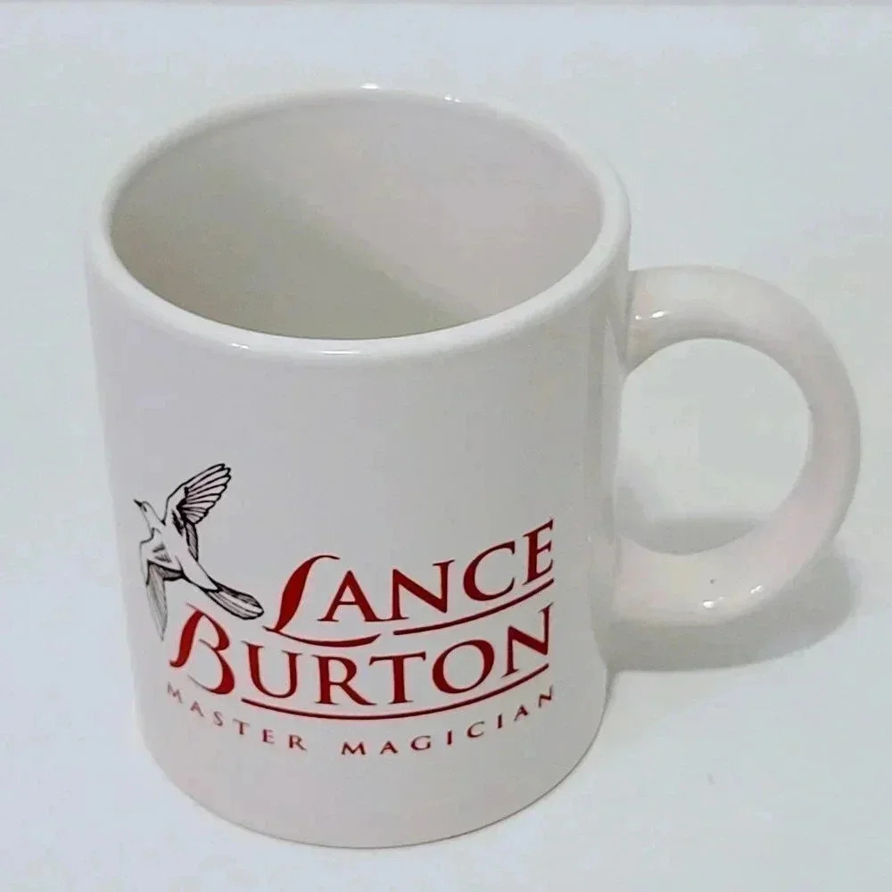 Lance Burton Master Magician Coffee Mug Heat Activated Disappearing Dove VTG